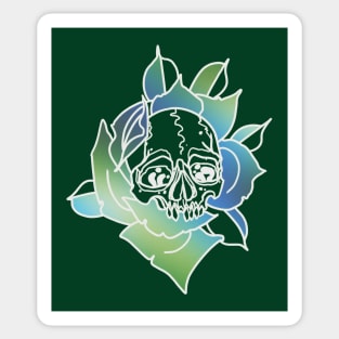 Skull and rose Sticker